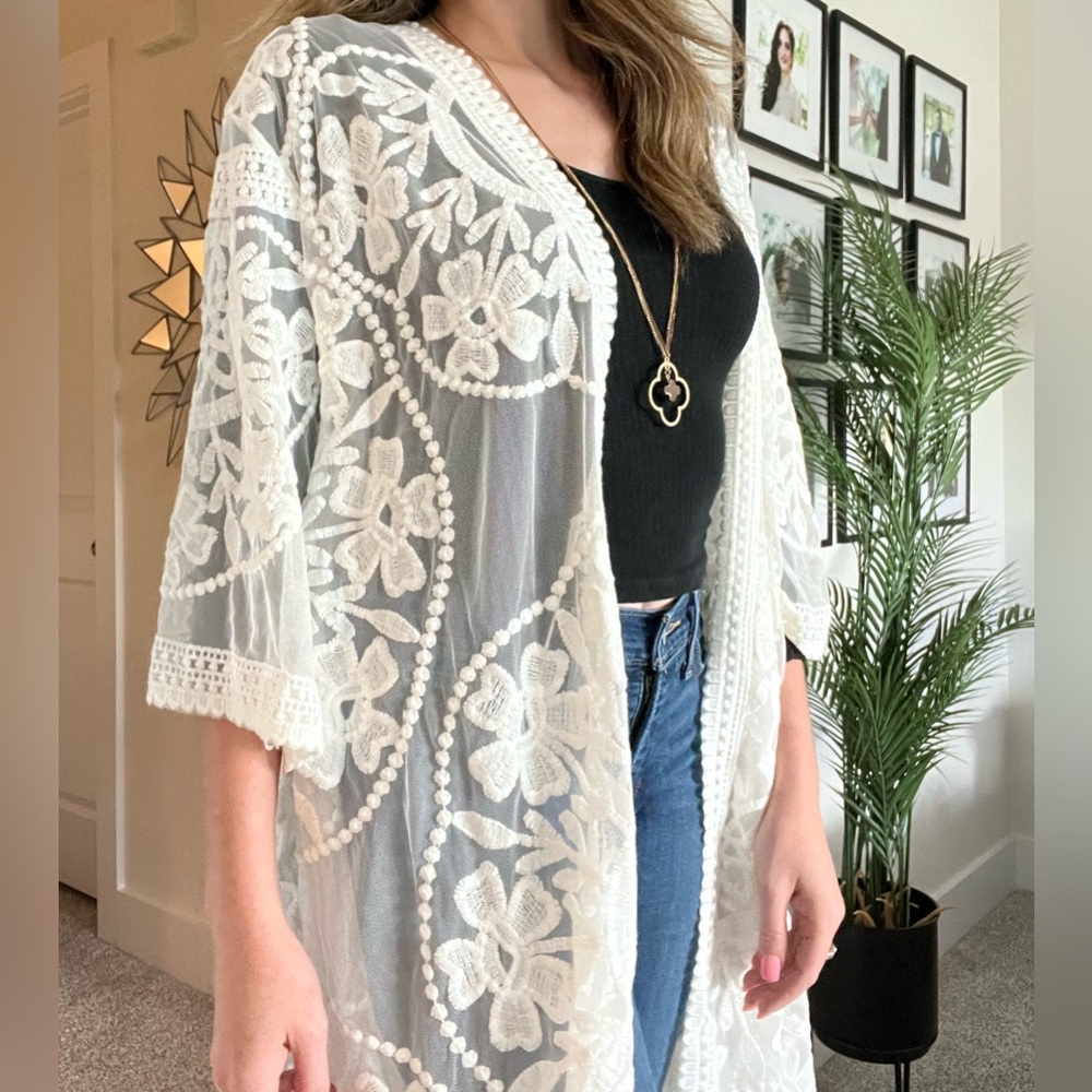 NWT UMGEE | Long Lace Cover Up